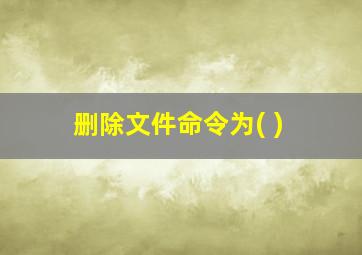 删除文件命令为( )